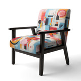 Pop Art Geometric Harmony I- Upholstered Accent Chair