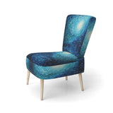 Pointillism River Majestic Cascade - Traditional Arm Chair