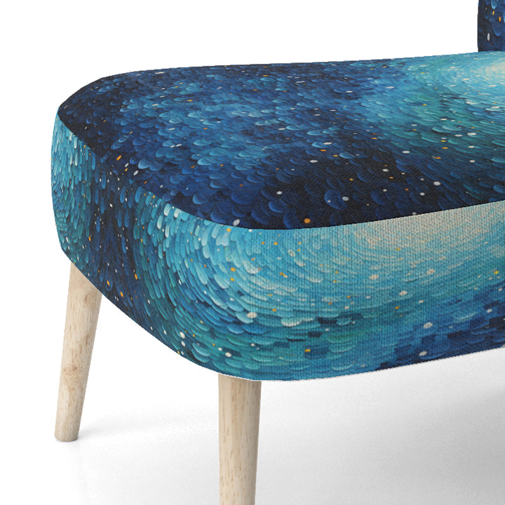 Pointillism River Majestic Cascade - Traditional Arm Chair