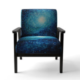 Pointillism River Majestic Cascade - Traditional Arm Chair