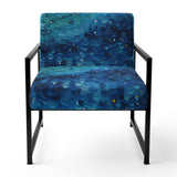 Pointillism River Majestic Cascade - Traditional Arm Chair