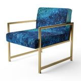 Pointillism River Majestic Cascade - Traditional Arm Chair