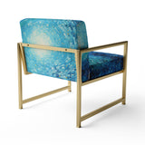 Pointillism River Majestic Cascade - Traditional Arm Chair