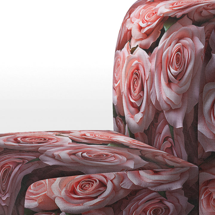 Pink Graceful Roses Bouquet - Modern Arm Chair