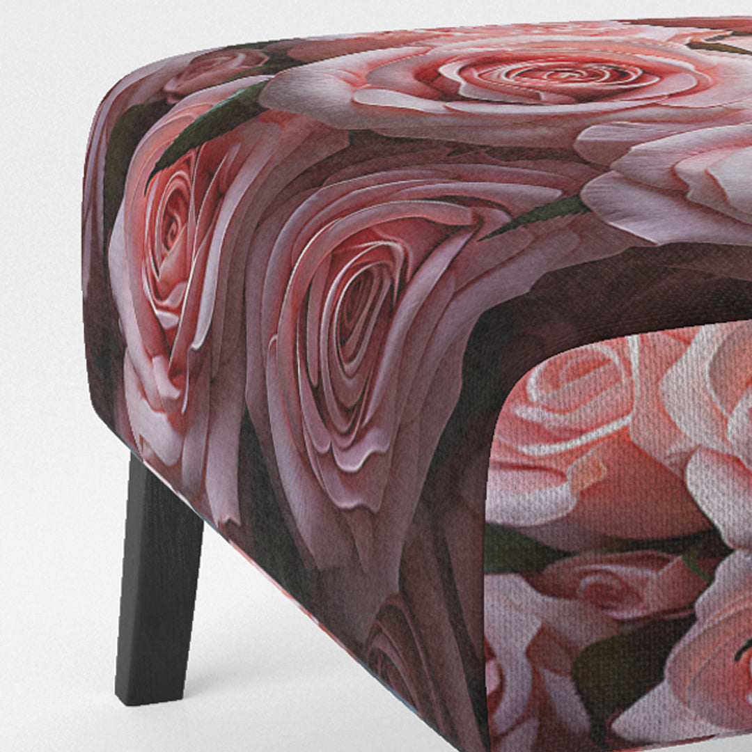 Pink Graceful Roses Bouquet - Modern Arm Chair