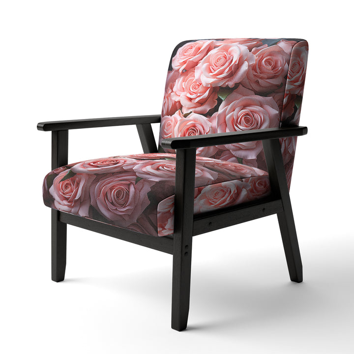 Pink Graceful Roses Bouquet - Modern Arm Chair