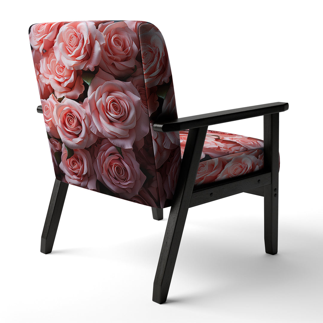Pink Graceful Roses Bouquet - Modern Arm Chair
