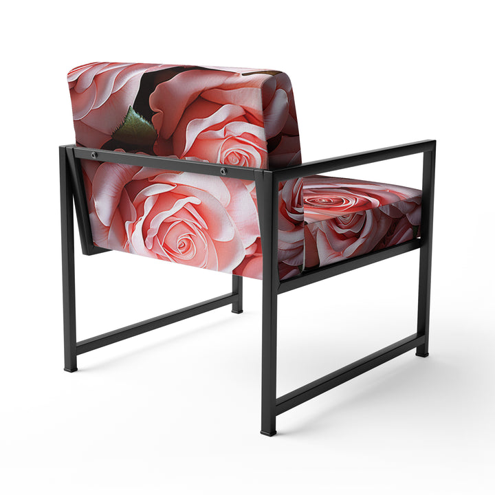 Pink Graceful Roses Bouquet - Modern Arm Chair