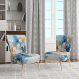 White Blue Sky Celestial Collage - Traditional Arm Chair