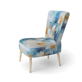 White Blue Sky Celestial Collage - Traditional Arm Chair