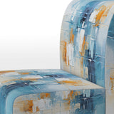 White Blue Sky Celestial Collage - Traditional Arm Chair