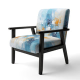 White Blue Sky Celestial Collage - Traditional Arm Chair