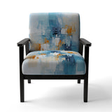 White Blue Sky Celestial Collage - Traditional Arm Chair