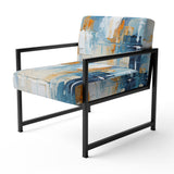 White Blue Sky Celestial Collage - Traditional Arm Chair