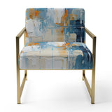White Blue Sky Celestial Collage - Traditional Arm Chair