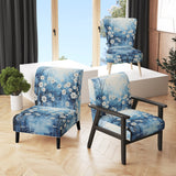 Winters Flowers Embrace Pointillism - Traditional Arm Chair