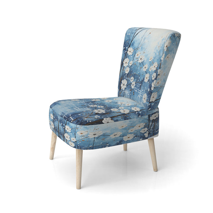 Winters Flowers Embrace Pointillism - Traditional Arm Chair
