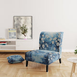 Winters Flowers Embrace Pointillism - Traditional Arm Chair
