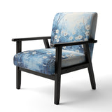 Winters Flowers Embrace Pointillism - Traditional Arm Chair