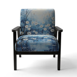 Winters Flowers Embrace Pointillism - Traditional Arm Chair