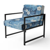 Winters Flowers Embrace Pointillism - Traditional Arm Chair