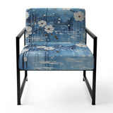 Winters Flowers Embrace Pointillism - Traditional Arm Chair