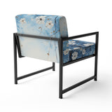 Winters Flowers Embrace Pointillism - Traditional Arm Chair