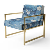 Winters Flowers Embrace Pointillism - Traditional Arm Chair