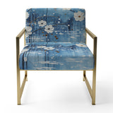 Winters Flowers Embrace Pointillism - Traditional Arm Chair