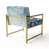 Winters Flowers Embrace Pointillism - Traditional Arm Chair