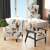 Colorful Suprematism Geometric Metamorphosis - Modern Arm Chair