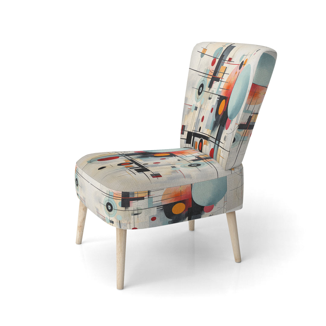 Colorful Suprematism Geometric Metamorphosis - Modern Arm Chair