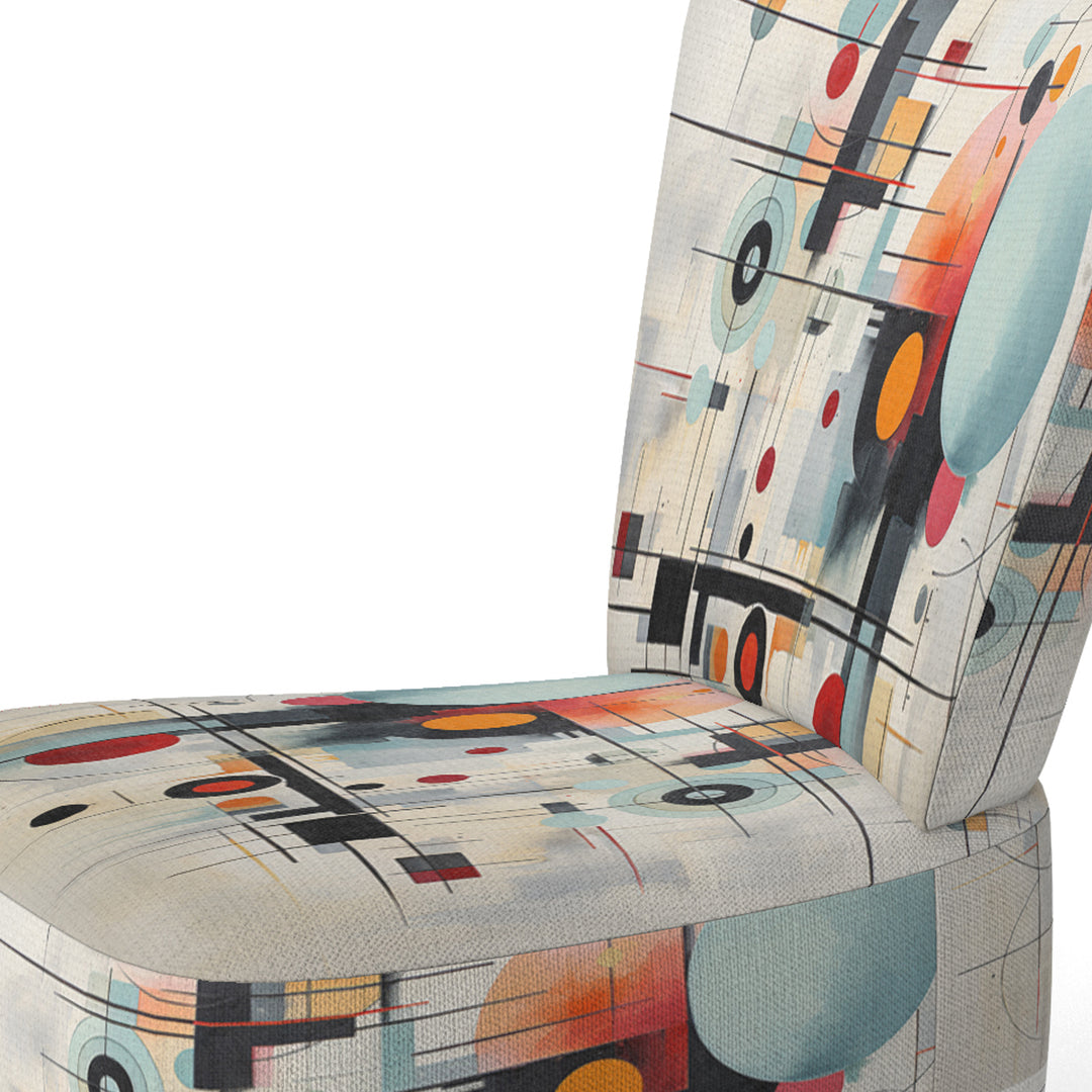 Colorful Suprematism Geometric Metamorphosis - Modern Arm Chair