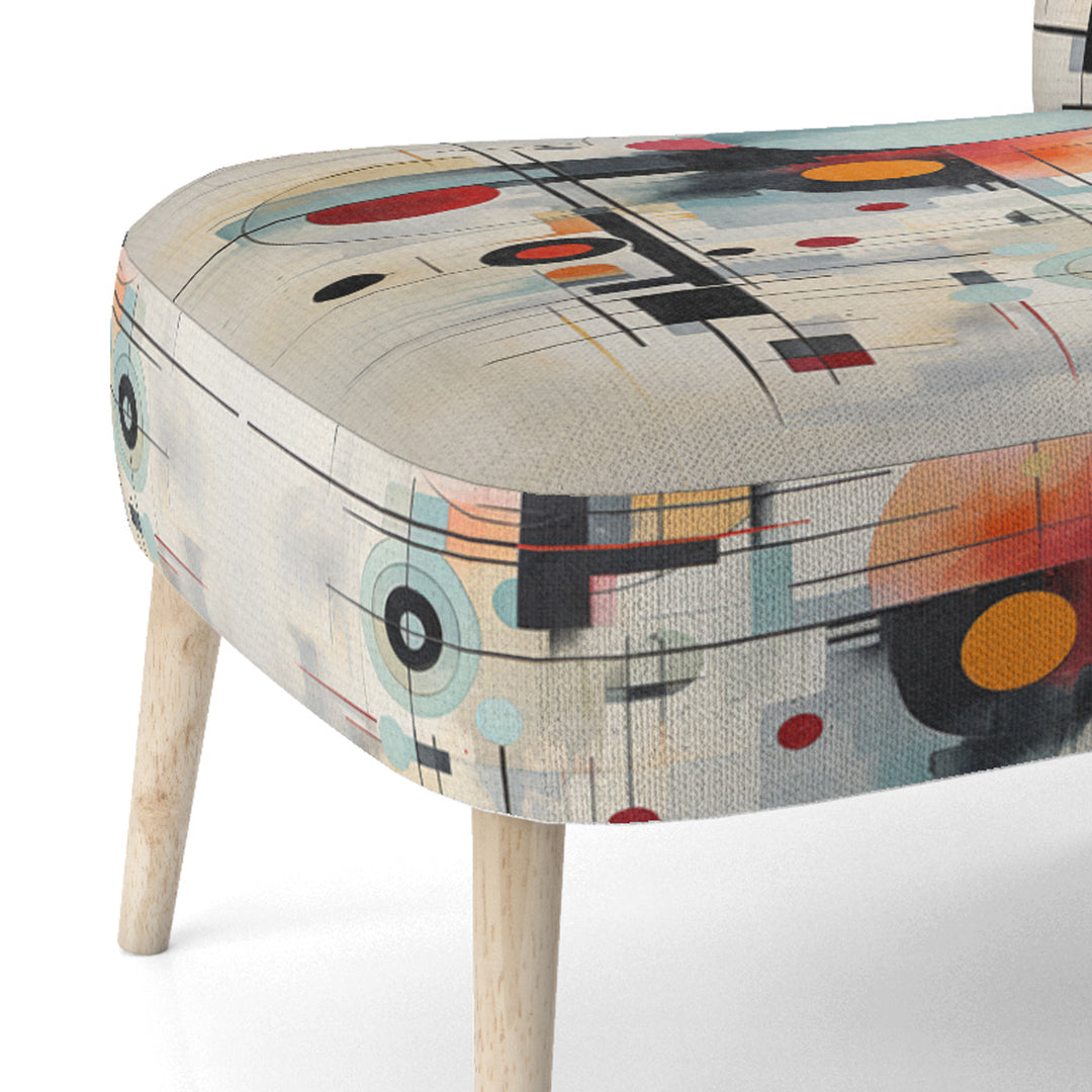 Colorful Suprematism Geometric Metamorphosis - Modern Arm Chair