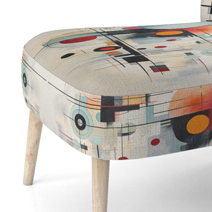 Colorful Suprematism Geometric Metamorphosis - Modern Arm Chair