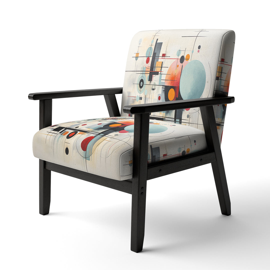 Colorful Suprematism Geometric Metamorphosis - Modern Arm Chair