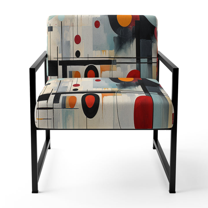 Colorful Suprematism Geometric Metamorphosis - Modern Arm Chair