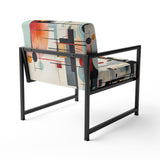Colorful Suprematism Geometric Metamorphosis - Modern Arm Chair