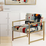 Colorful Suprematism Geometric Metamorphosis - Modern Arm Chair