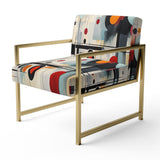 Colorful Suprematism Geometric Metamorphosis - Modern Arm Chair