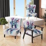Suprematism Spatial Illusions - Upholstered Modern Accent Chairs