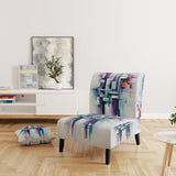 Suprematism Spatial Illusions - Upholstered Modern Accent Chairs