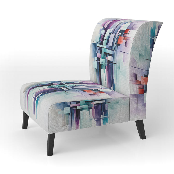 Suprematism Spatial Illusions - Upholstered Modern Accent Chairs