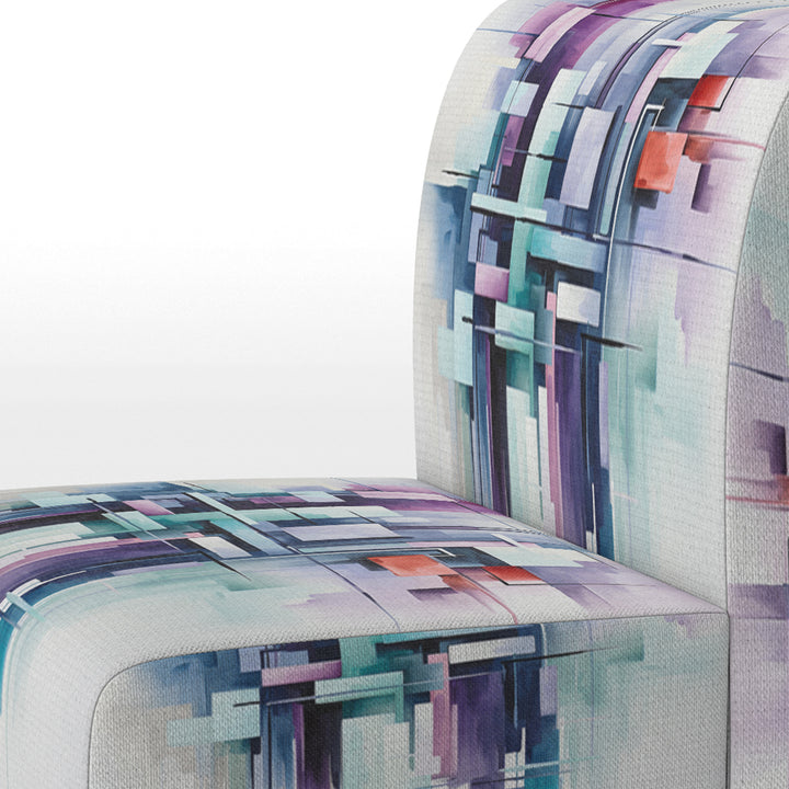 Suprematism Spatial Illusions - Upholstered Modern Accent Chairs
