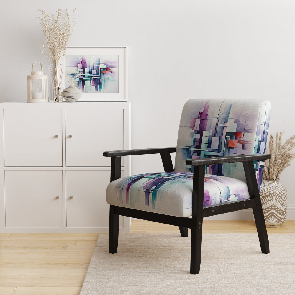 Suprematism Spatial Illusions - Upholstered Modern Accent Chairs