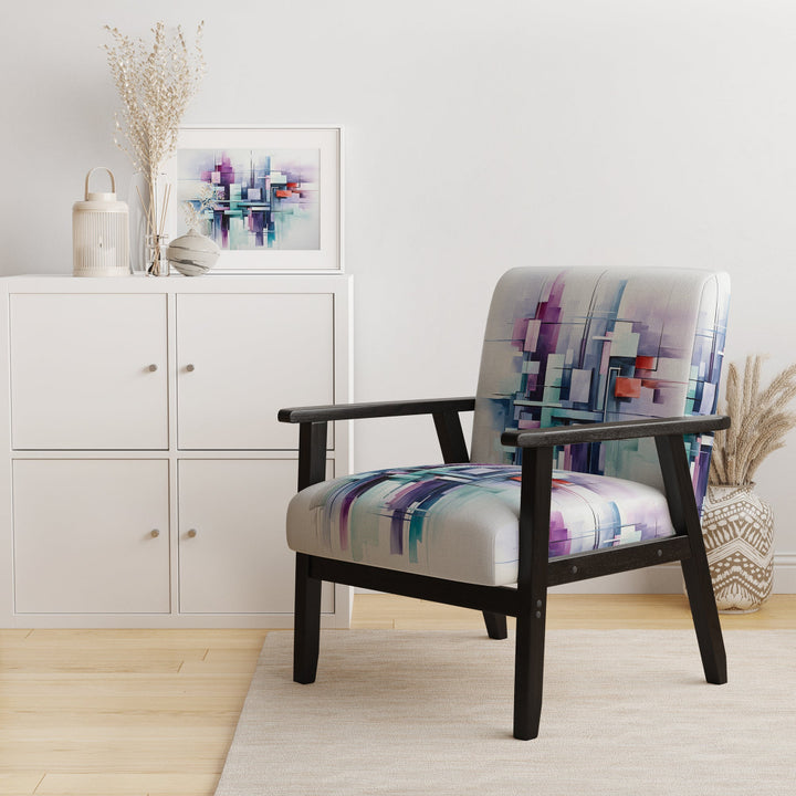 Suprematism Spatial Illusions - Upholstered Modern Accent Chairs