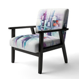 Suprematism Spatial Illusions - Upholstered Modern Accent Chairs
