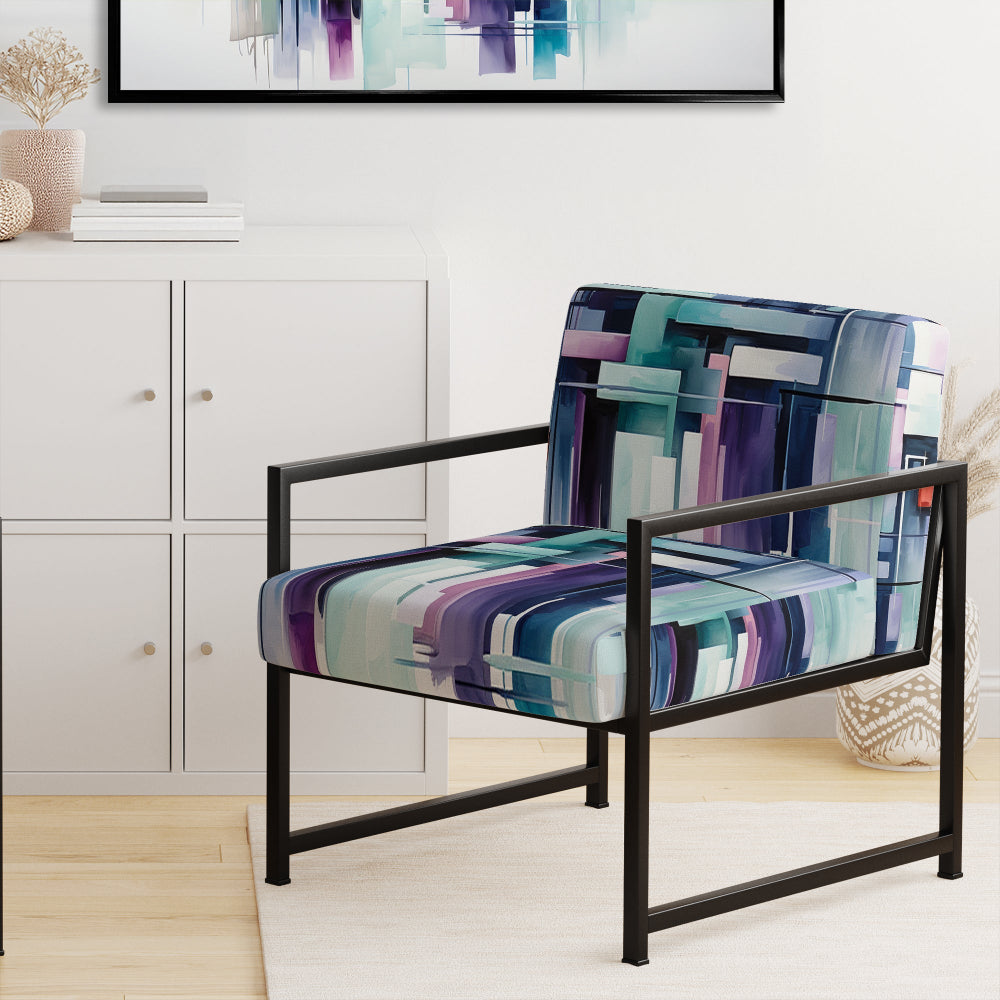 Suprematism Spatial Illusions - Upholstered Modern Accent Chairs