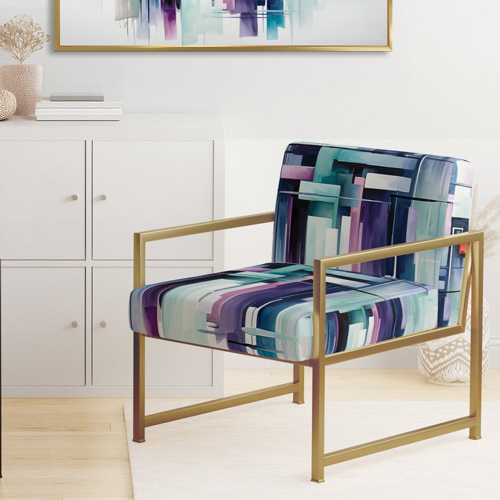 Suprematism Spatial Illusions - Upholstered Modern Accent Chairs