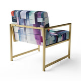 Suprematism Spatial Illusions - Upholstered Modern Accent Chairs